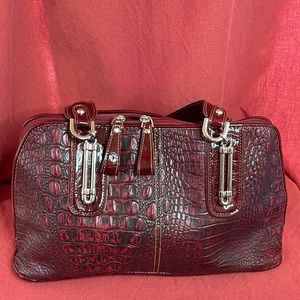 MC Faux Alligator Shoulder Bag